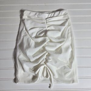 PRETTY LITTLE THING White Ruched Tie Tube Top Women’s Size 2
